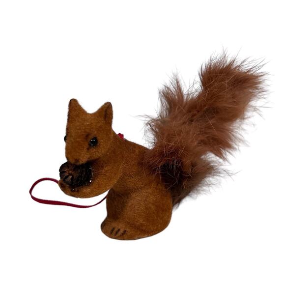 Wagner Kunstlerschutz Handwork West Germany Flocked Fox Beaver Squirrel Ornament - Picture 9 of 11